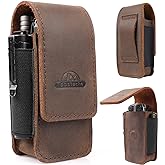 Topstache Leather Multitool Sheath for Belt - Multitool Holster for Belt - Multitool Pouch Fits Folding Tool - Magnetic Closure EDC Belt Organizer - EDC Belt Pouch - Multitool Holder, DarkBrown