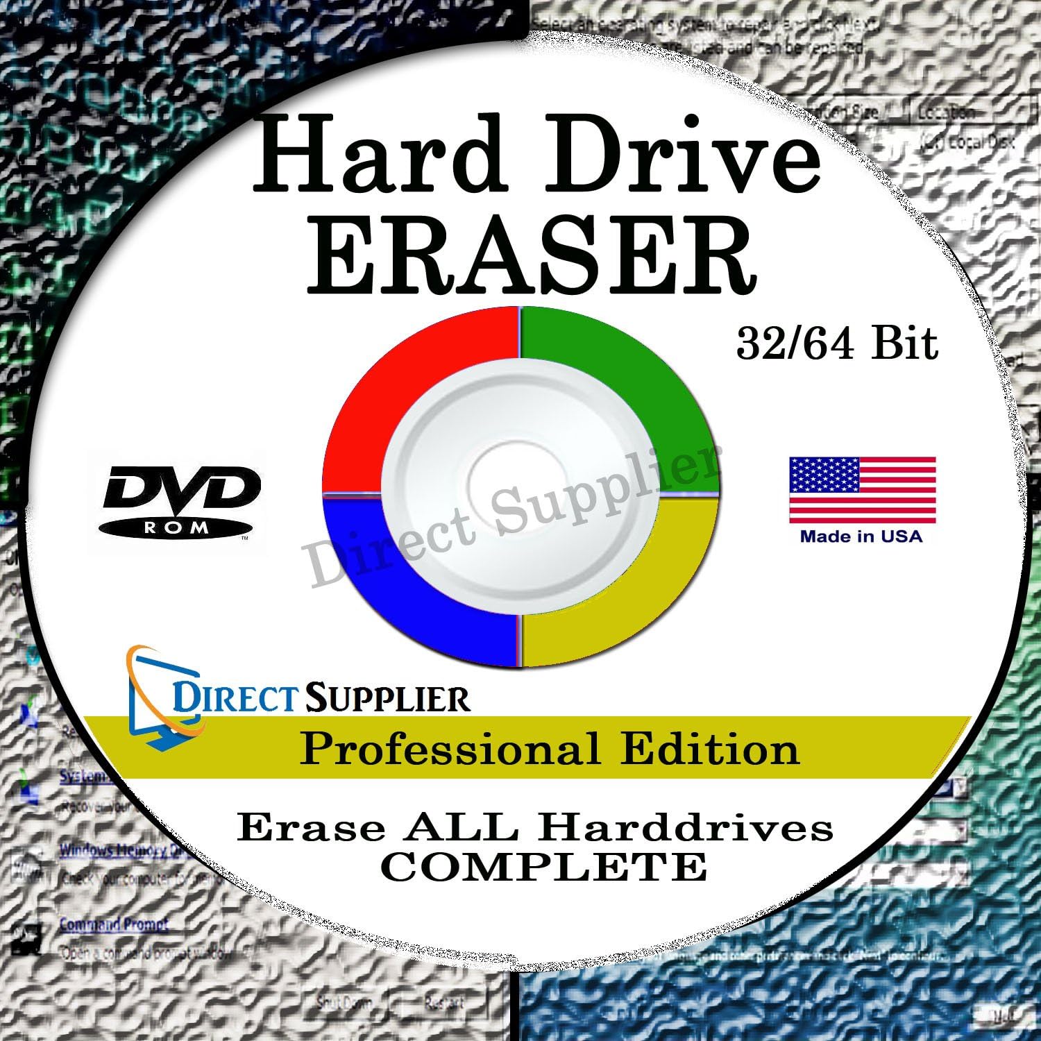 NEW Hard Drive Eraser 32/64Bit Professional Edition - Wipe your Hard Drive Securely for for ALL operating systems