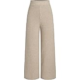 CIDER Lounge Pants Women Wide Leg Mid Waist Ribbed Knit Pants Casual Solid Warm Wool-Blend Sweatpants Fall Winter
