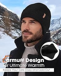 FURTALK Winter Beanie Hats with Earflap for Men