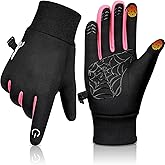 YANIKY Kids Winter Gloves Boys Girls,Anti-Slip Touchscreen Thermal Gloves for Running Cycling Outdoor Activities,Ages 4-12