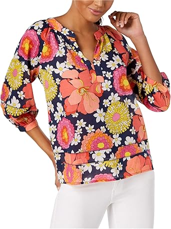 orange peasant blouse