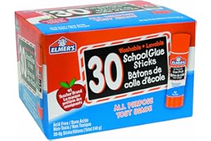 Elmer's School Glue Sticks, All-Purpose, Washable, Non-Toxic, 8 g, 30 Count - Great for Kids Arts and Crafts