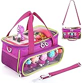 Carrying Case for Toniebox, Storage Carrier Bag for Tonie Characters with Shoulder Strap and Handle, Home Outdoor Hand Bag for Toniebox 2 Audio Player and Dolls (Purple)