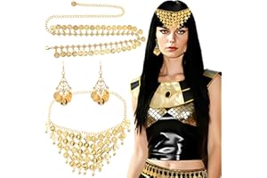 LaVenty Egyptian Costume Accessories Gold Hair Clips Egyptian Headpiece Costume Headwear