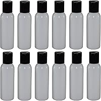 2-oz Refillable Bottle with Disc Cap (12 Pack, Black)