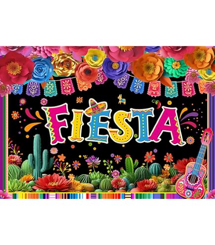 DUDAACVT Fotohintergrund „Fiesta“ – Bunte Streifen, Mexikanisches Design, 7x5 Fuß (2,1x1,5 M)