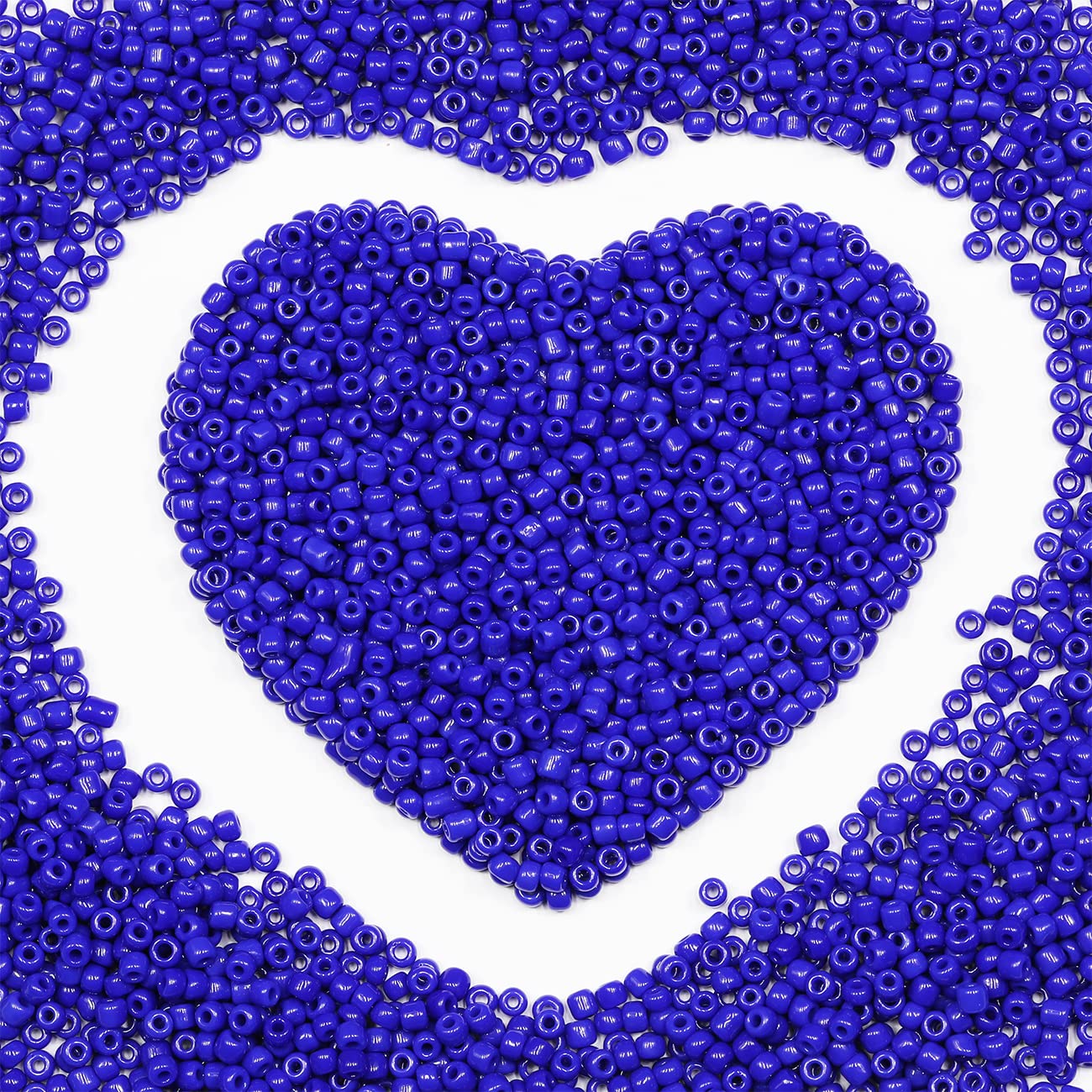 Bulk Dark Blue 3mm Seed Beads for Jewelry Making 110 Grams About 4000 Pcs,8/0 Glass Craft Beads for Making Earrings, Bracelets, Pendants, Waist Jewelry, DIY Handmade(Dark Blue) — image 1