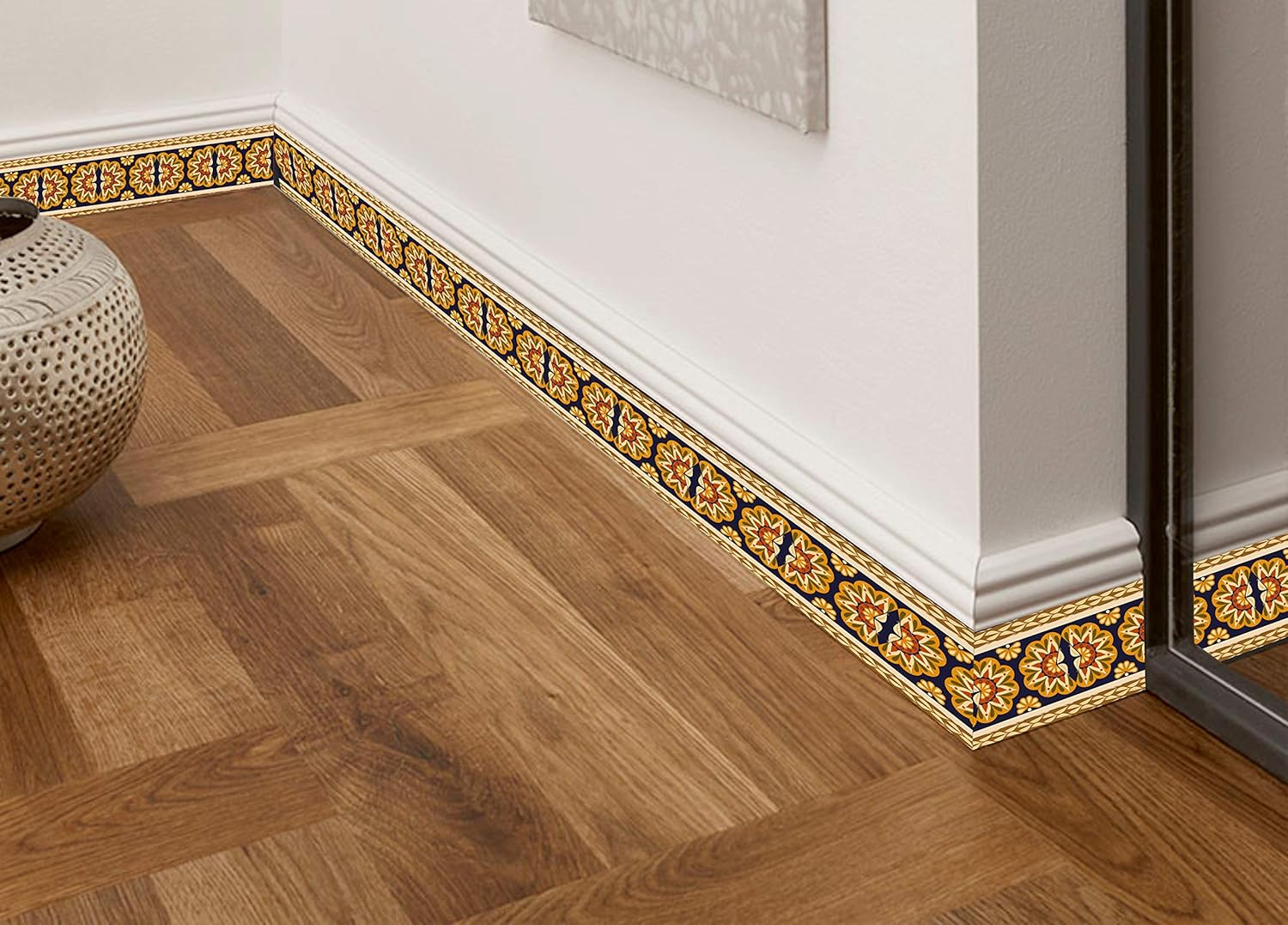 DivineDesigns Vinyl Floor Sticker 3.93 X 0.39 X 24.01 Inches