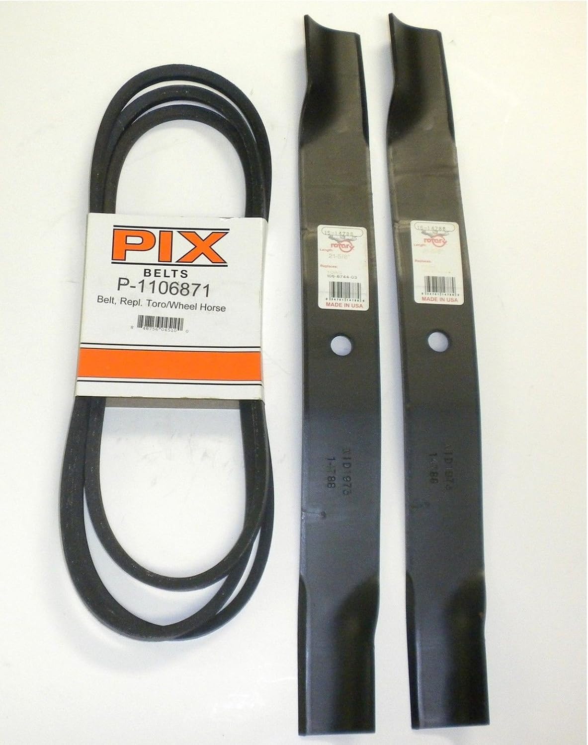 Rotary Belt Amp Blade Kit Fits Toro 42 Timecutter 74360 74363 74365 74366 Z4200 Z4220 2 14788 Blades 1 Pix Belt 1106871