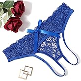 Avidlove Women Lace Panties Hollow Out Rear Bowknot Underwear Ruffle Cheeky Briefs 1-3 Pack