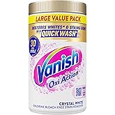 Vanish Fabric Stain Remover, Gold Oxi Action Powder, Whites, 1.5 kg | Brightens &amp; restores whites, Works on tough stains, No pre-treat needed, Quick wash proven, Gentle on fabrics, Just one scoop