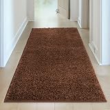 THE RUGS Living Room Shaggy Rug 80x150 Brown 30 mm Thick Polypropylene view 4