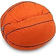 Big Joe Sports Ball Child-Sized Bean Bag Chair for Kids, Basketball Plush, Ultra-Soft Lightweight Polyester Blend, 2.5 Foot R