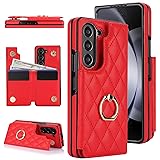 XIMAND for Samsung Galaxy Z Fold 5 Wallet Case with