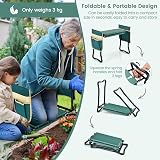 TANGZON Foldable Garden Kneeler & Seat, 2-in-1 Stool with Tool Pouch view 7