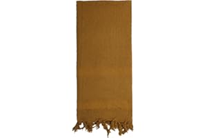Rothco Solid Color Shemagh Tactical Desert Keffiyeh Scarf – Versatile Head and Neck Wrap – Great for Camping, Hiking, and Other Outdoor Activities – Coyote Brown