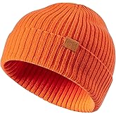 FUQILA 100% Merino Wool Cuff Beanie Hat, Unisex Warm Winter Caps Soft, Breathable & Cozy Stretchy Knitted Cuffed Cap