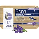 Bona&reg; Disposable Wet Cleaning Pads for Hardwood Floors, Lavender Scent