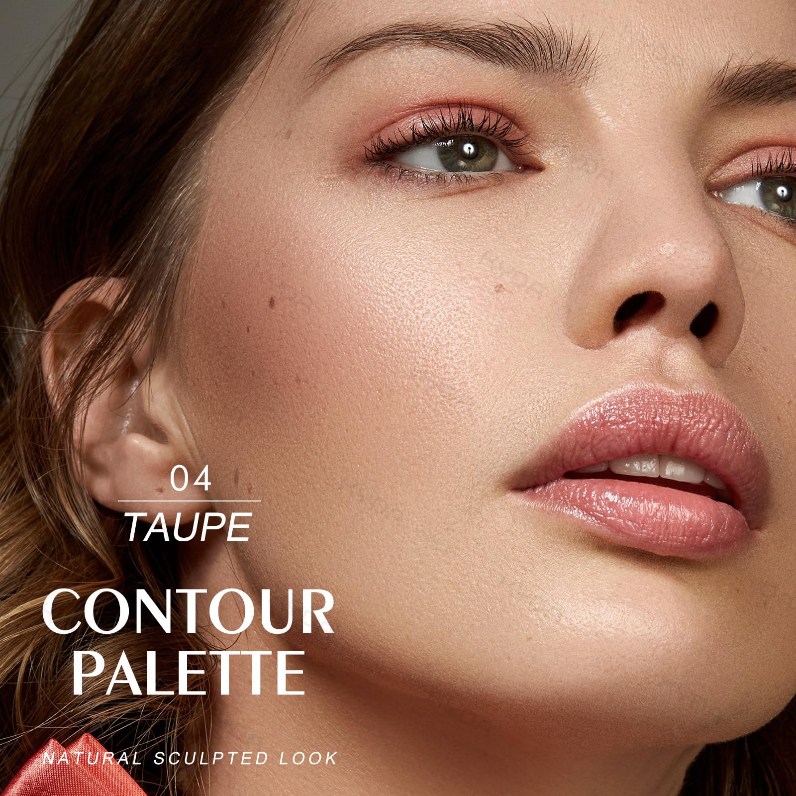 KYDA Face Sculpting Contour Palette, Smooth Matte Contour Pressed Powder, Ultra-fine Lightweight, Easy to Blend, Multiuse Baked Contour Makeup-TAUPE