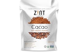 Zint Organic Cacao Powder (16 oz): Raw Non-Alkalized Chocolate With Powerful Antioxidants and Resveratrol