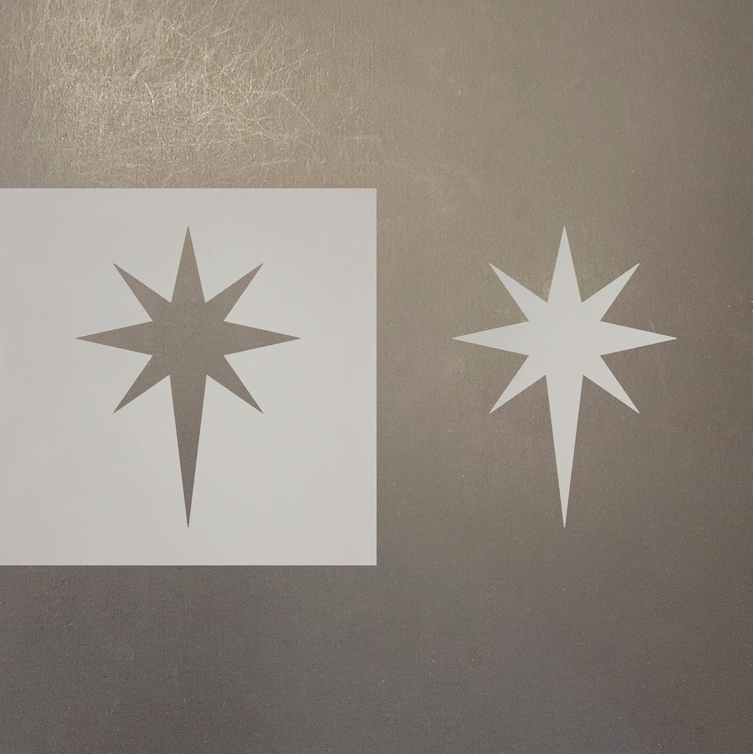 Mixed Media - Bethlehem Star Reusable Mylar Stencil - Art Craft Supplies New Sizes (4
