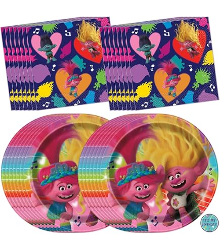 Amazon.com: Trolls World Tour Multicolor Plastic Table Cover - 54