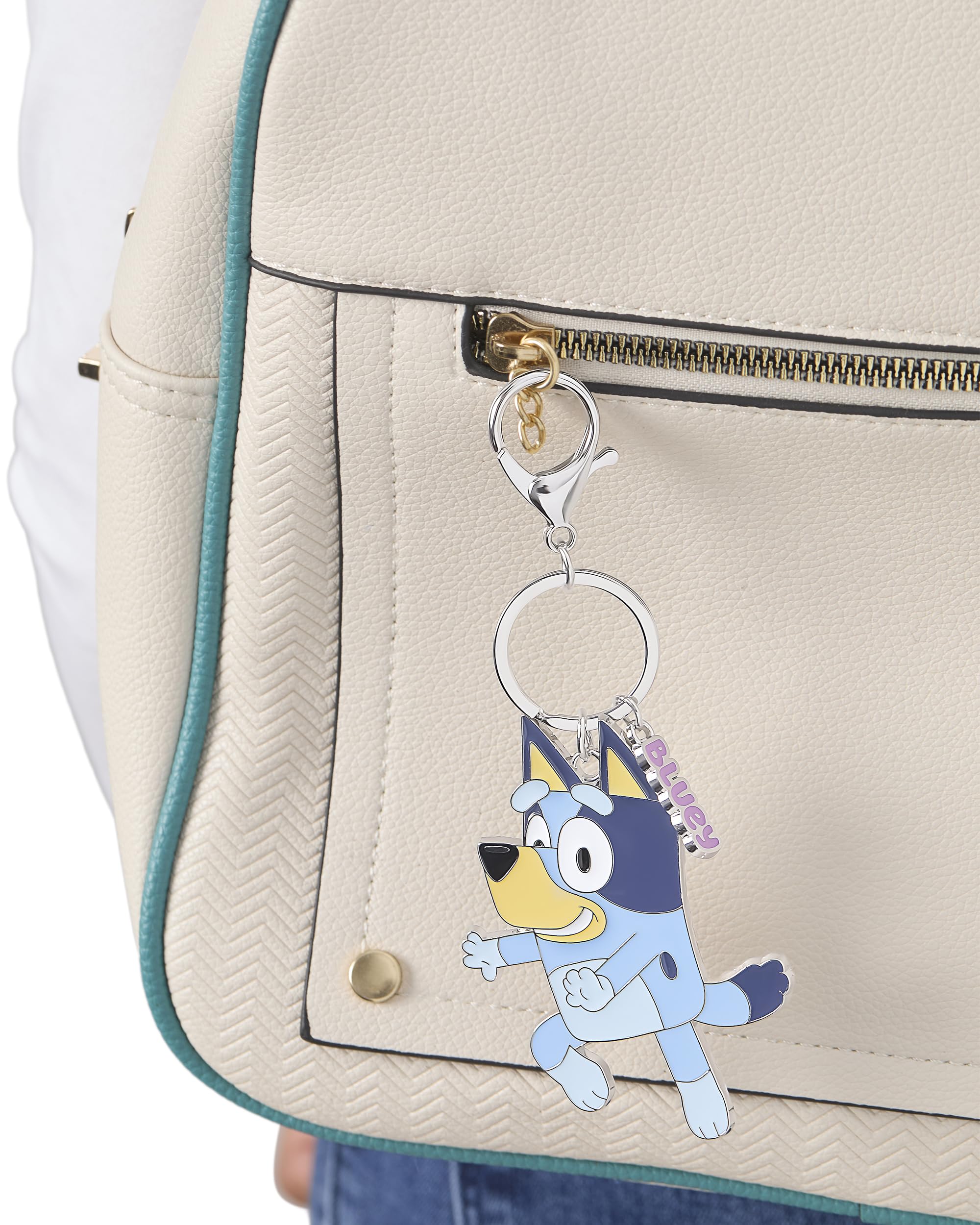 Bingo and Bluey Backpack Keychain Charm 2-Pack Official License, Enamel-Plated Bluey Bag Charms, Valentines Gifts for Girls