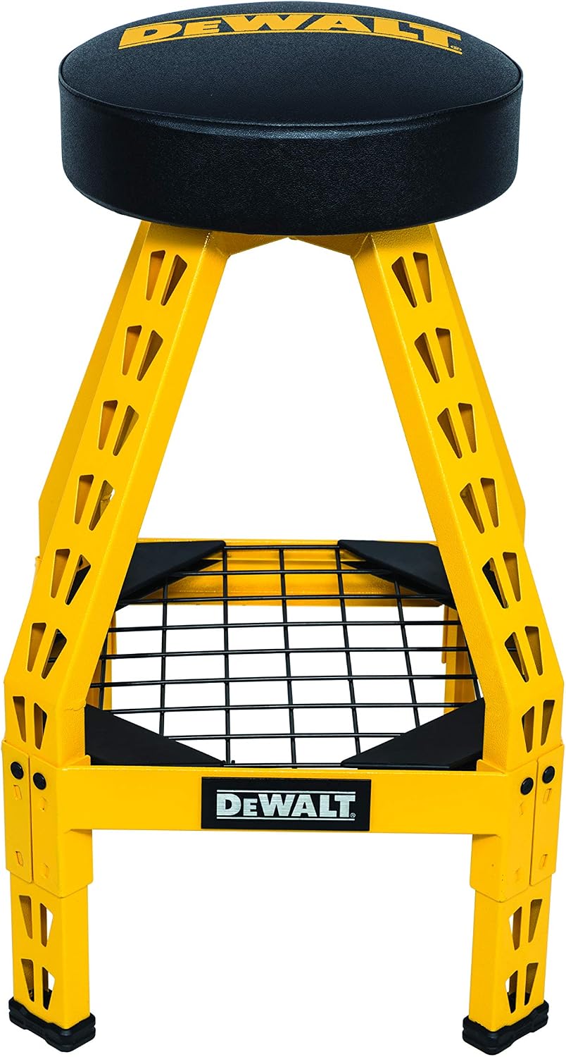 DEWALT DXSTFH030 Swivel Shop Stool, Yellow, Standard