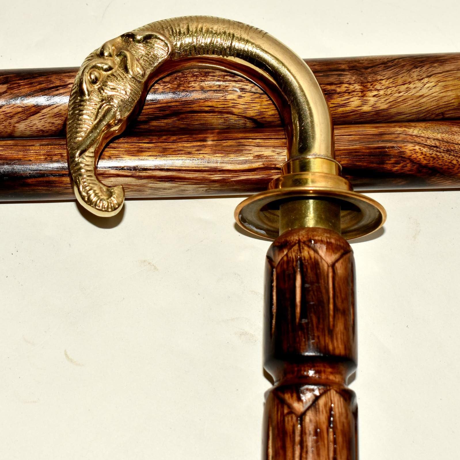 Nautical Gift Decor 36" Elephant Head Walking Stick - Inspired by Irish Walking Stick Designs - Handcrafted Canes and Walking Sticks