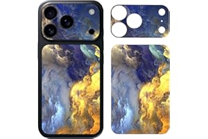 Skin Wrap for iPhone 17 Pro Max, Protective Film Sitcker Cover for Camera, Ultra Thin Vinyl Decal for Phone Back (Gold Clouds