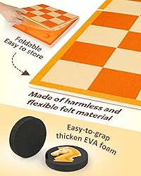 Coogam Chess and Checkers Board Game, 3-in-1 Tic