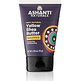 Ashanti Naturals Yellow Whipped Shea Butter | 100% Natural African Shea Butter | Moisturizing and Fragrance Free (2.65 oz Tube)