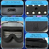 MOYACA LED Mask Gesture Control 50 Patterns Light Up Face Mask for Parties view 7