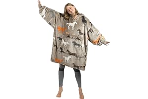Catalonia Oversized Blanket Hoodie Sweatshirt, Fleece Pullover with Large Front Pocket, for Adults Men Women