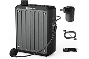 ZOWEETEK Bluetooth Voice Amplifier for Teachers,Voice Amplifier Microphone Headset, Portable Voice Amplifier for Classroom, Meeting,Tourist Guide, Church,Supports MP3 Format Audio, Teacher Must Haves