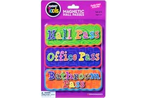 Dowling Magnets Magnetic Hall Passes (Set of 3). Item 735204. Classroom Must Haves for Teachers/Hall Passes for Classrooms/Magnetic Hall Pass/Classroom Hall Pass Set/Classroom Passes for Students.