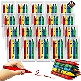 Bendon 80 Bulk Jumbo Crayons Set - 20 Individually Packaged 4-Packs of Big Chubby Crayons - Large Non-Toxic | School Supplies, Goodie Bags, Stocking Stuffers
