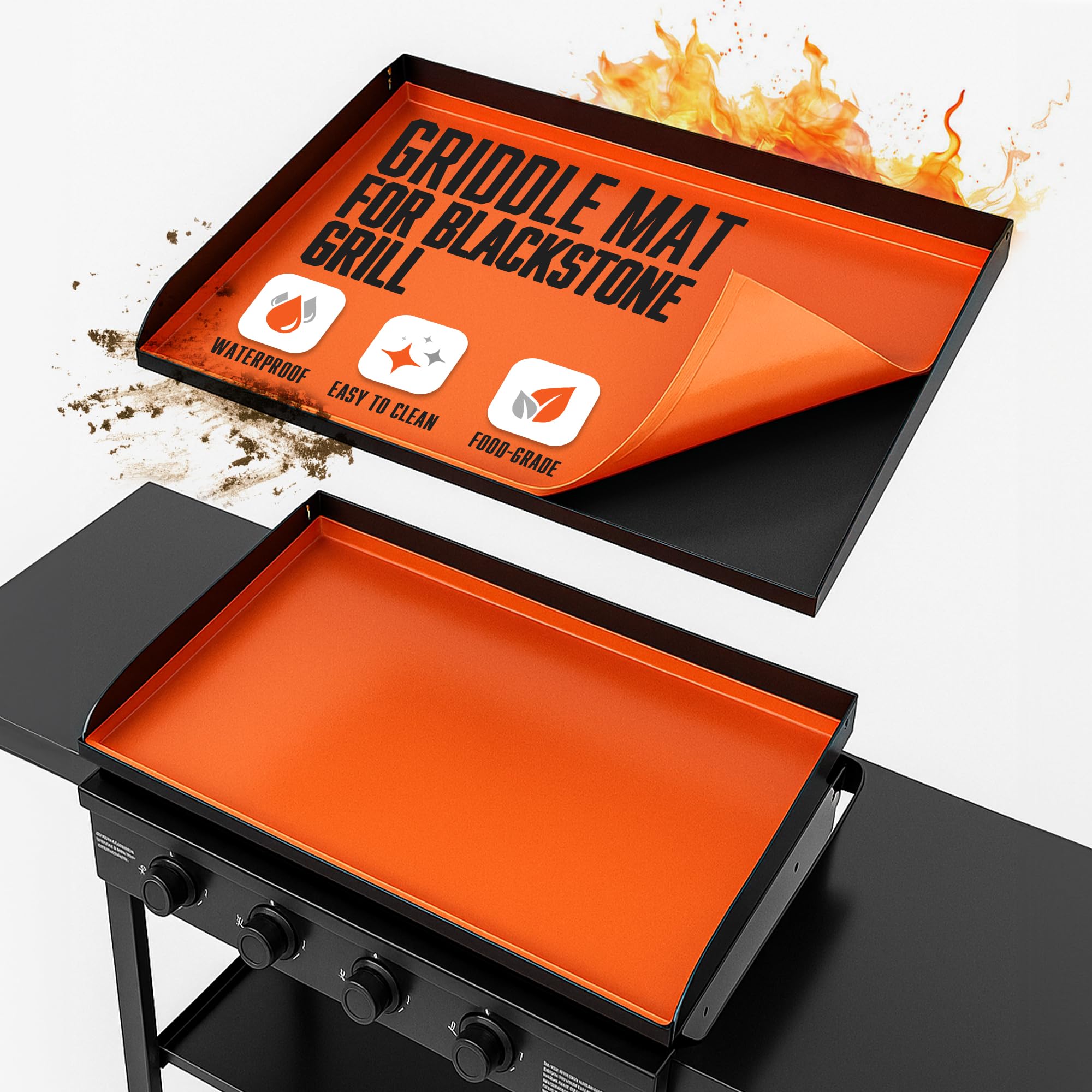 Photo 1 of 22" Silicone Griddle Cover Mat for Blackstone, Heavy Duty Food Grade Silicone Griddle Cover, BBQ Shield Against Rust, Grease & Dirt, All-Season Protection