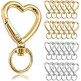 Heart Keychain Clip Keychain Ring Hooks Cute Heart Carabiner Clasp for Key