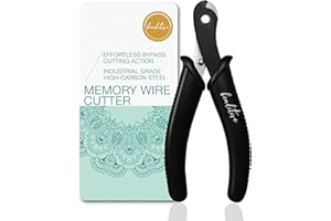 Beaditive Memory Wire Cutter | Jewelry Making, Beading, Crafting | High-Carbon Steel | 5-Inch (Black)