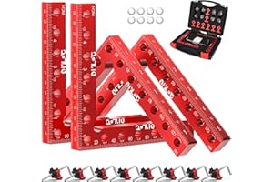 DIYLOG Corner Clamp for Woodworking, 90 Degree Corner Clamp, 4 Pack 5.5"x 5.5" Aluminum Alloy Right Angle Woodworking Tools, Positioning Squares for Picture Frame, Box, Cabinets, Drawers