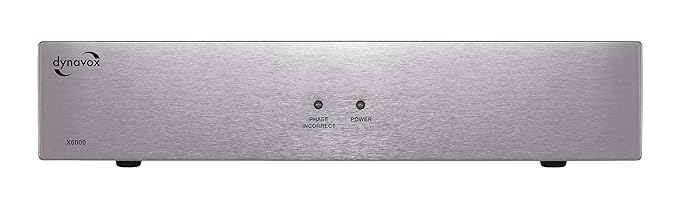 Dynavox Hifi-Netzfilter X6000S, Mehrfach-Steckdose mit 6 Steckplätzen, mit LED-Kontrollleuchte für korrekte Phasenlage, silbe