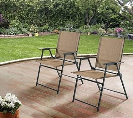 Amazon Com Mainstays Pleasant Grove Sling Folding Chair