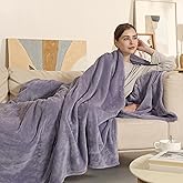 COZYTY Heated Blanket Full Size, Super Soft Cozy Upgraded Flannel Electric Blanket with 6 Heating Levels & 1-10 Hours Auto Off, Heating Blanket for Whole Body, Overheat Protection, 72" x 84", Lavender