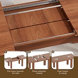 Extendable Dining Table for 6-10 Person, 55'' to