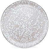 Golden Rabbit Enamelware Medium Tray, 15.5 inch, Taupe Swirl