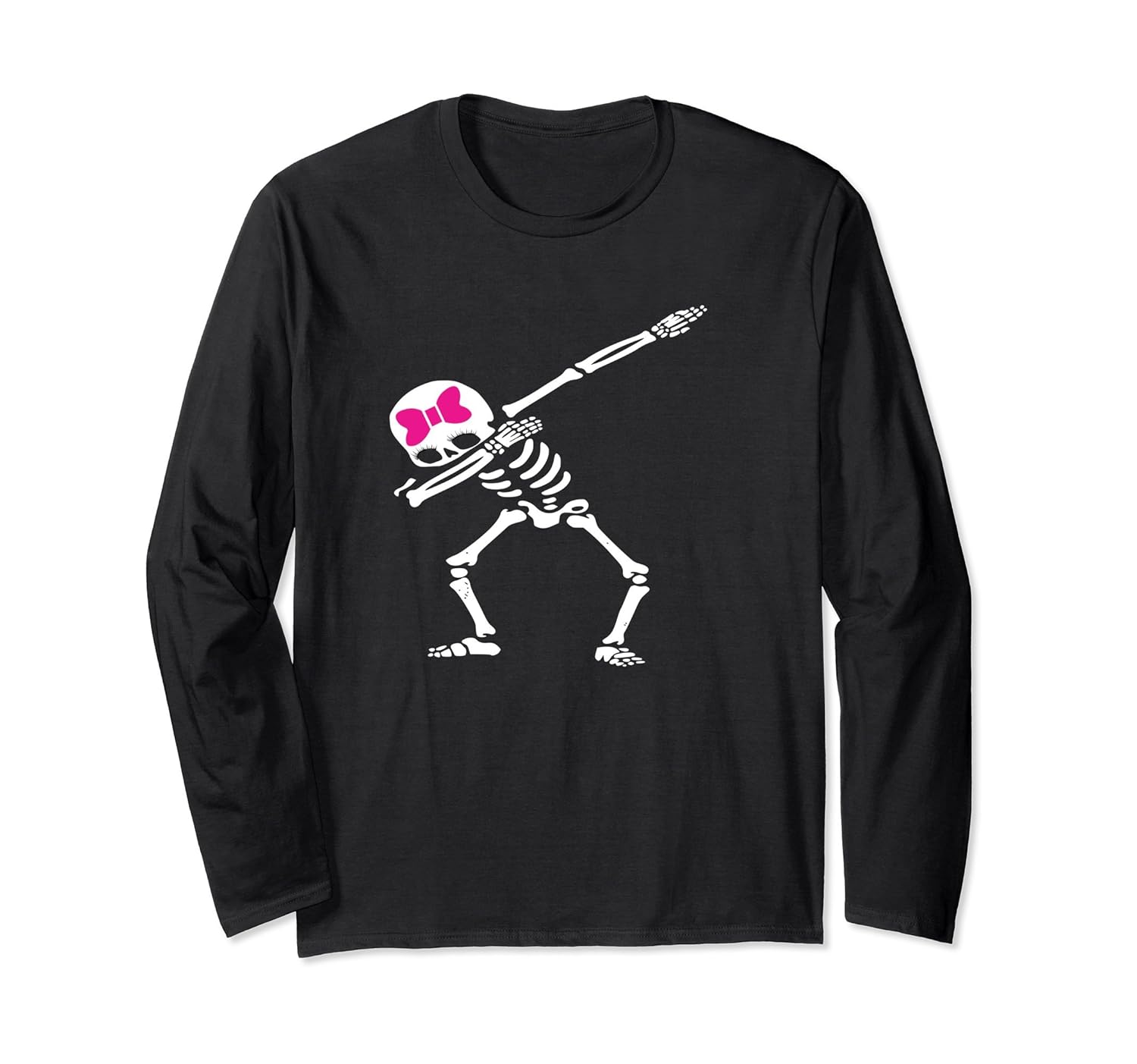 Dabbing Skeleton Girl Dab Pose Halloween Long Sleeve-ANZ