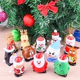 FEPITO 12 Pcs Christmas Wind Up Toys Snowman Reindeer Kids Party Bag Stocking view 6