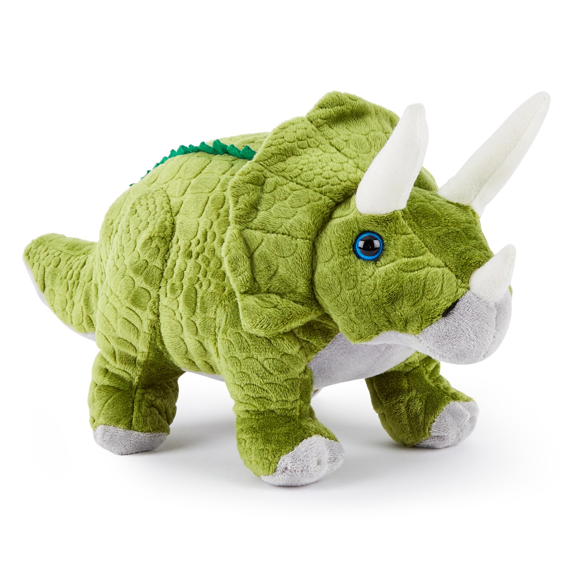 Zappi Co Plush Children's Stuffed Soft Cuddly Plush Toy-Part of Safari Animals Collection, Perfect for Kids (30cm Depth)(Triceratops Dinosaur)